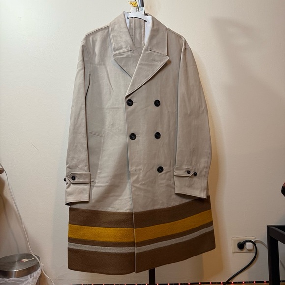 Burberry Other - Burberry Beige Trench Coat with Striped Hem